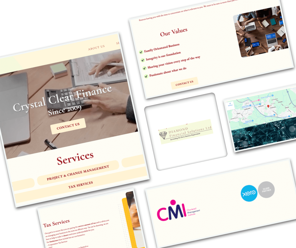 Diamond Financial website design